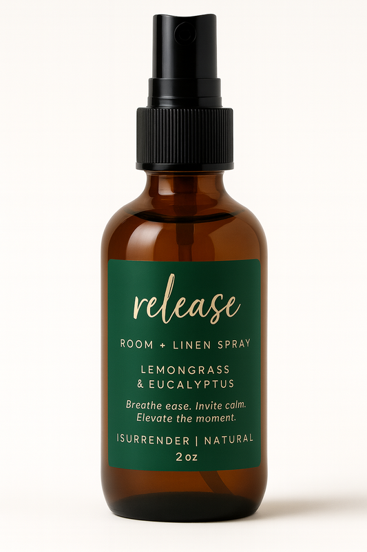 RELEASE – Room + Linen Spray
Lemongrass & Eucalyptus | Small-Batch Botanical Ritual